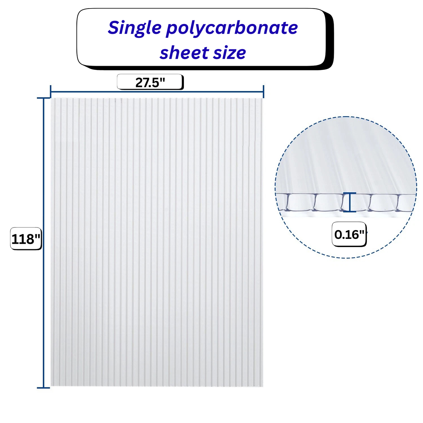 Polycarbonate Greenhouse Panels Waterproof UV Protected 4mm