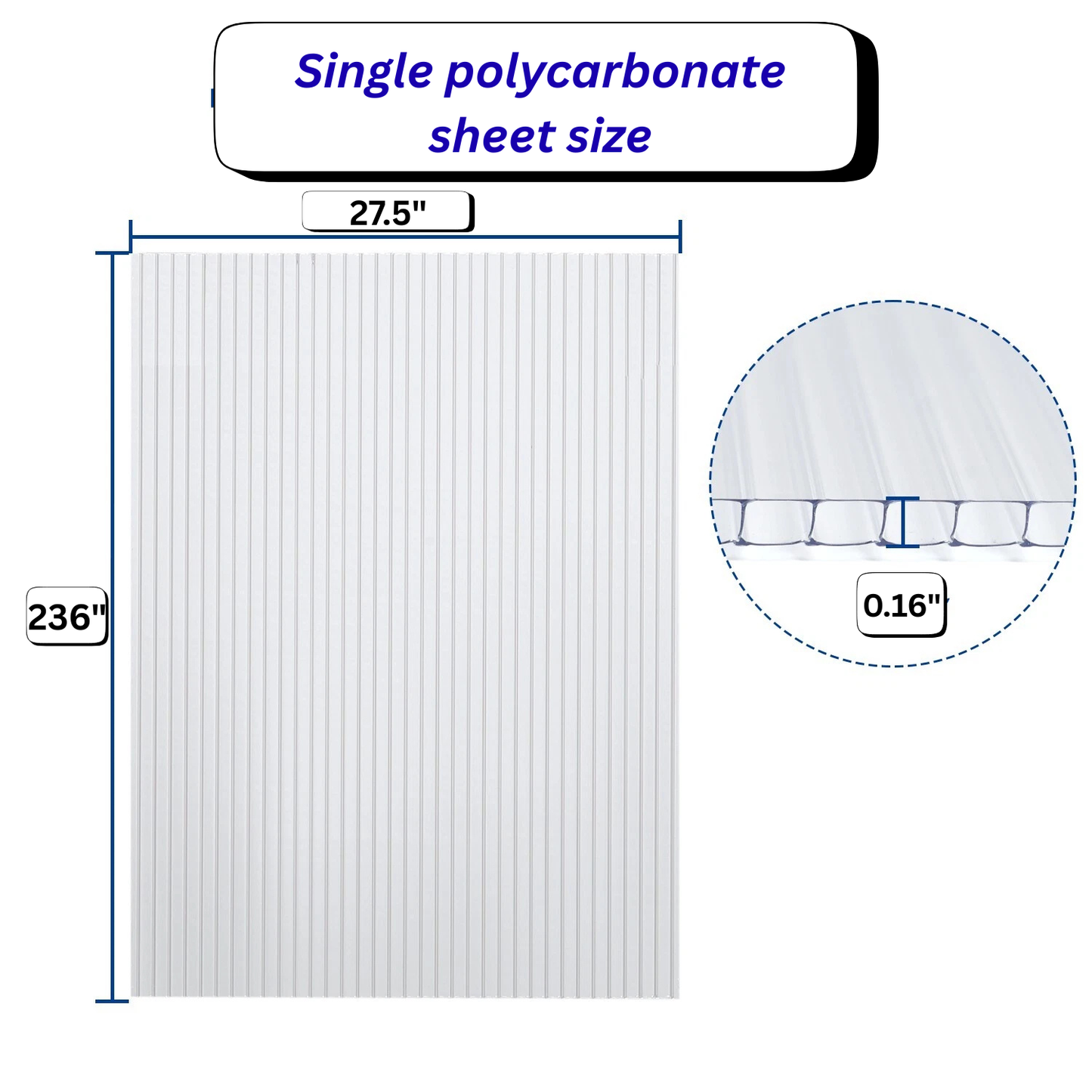 Polycarbonate Greenhouse Panels Waterproof UV Protected 4mm