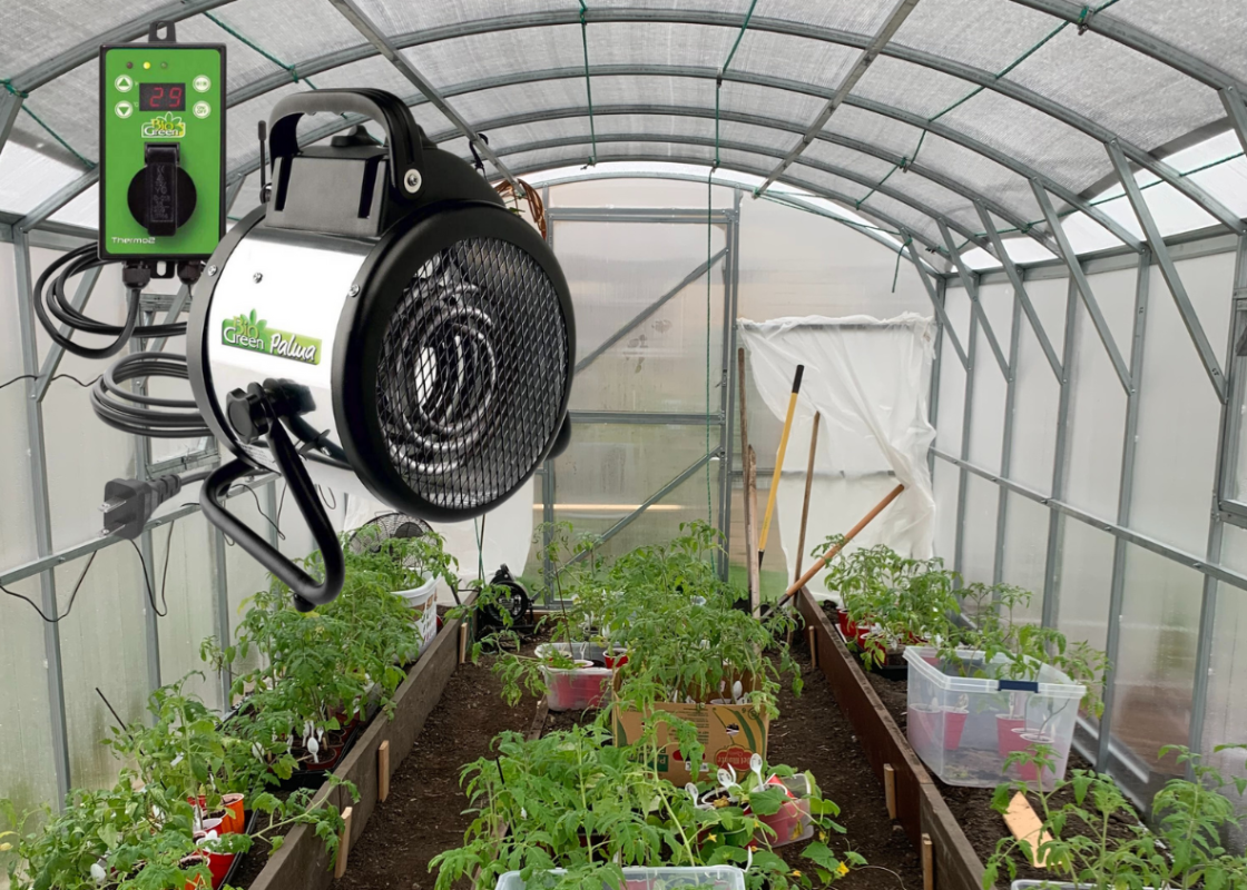 Greenhouse Heater and fan with thermostat