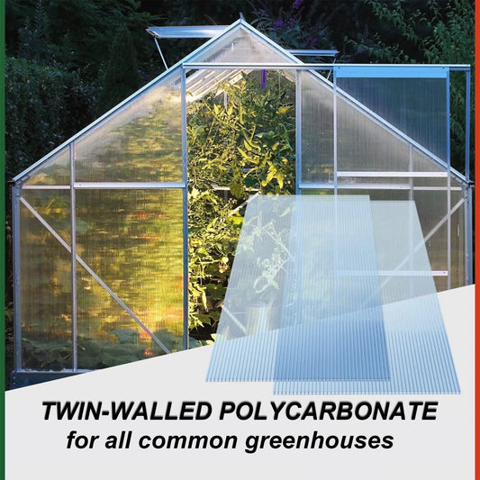 4mm 6.9'x19.7' Clear Twinwall Polycarbonate Sheet