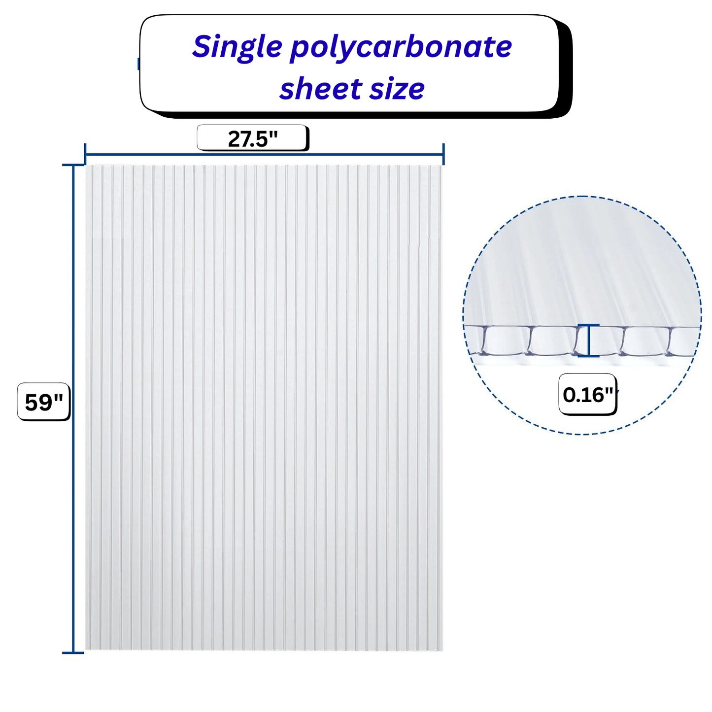 Polycarbonate Greenhouse Panels Waterproof UV Protected 4mm