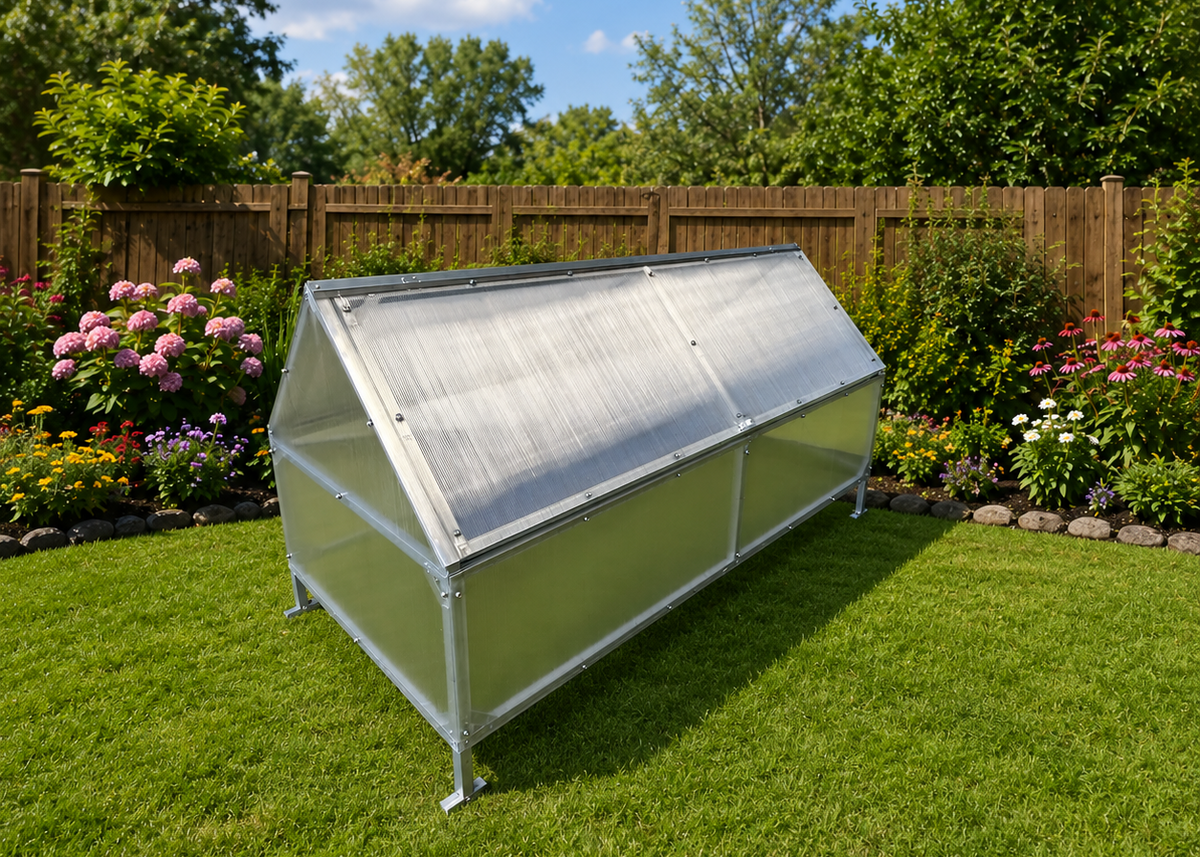 Crocus portable raised bed greenhouse with galvanized steel frame