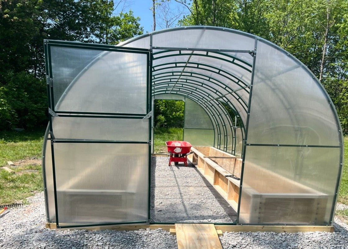 10'x52' CAMELLIA VINTERHAS Double Arch REINFORCED with Two Doors