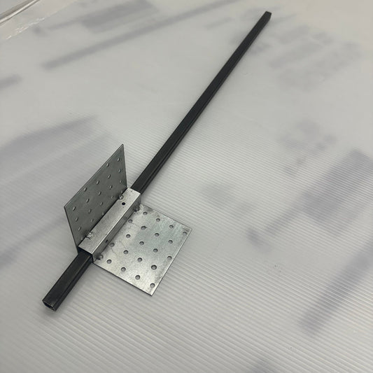 Ground Anchor 30"L with Heavy-Duty 90 Degree Corner Bracket 4"x4"