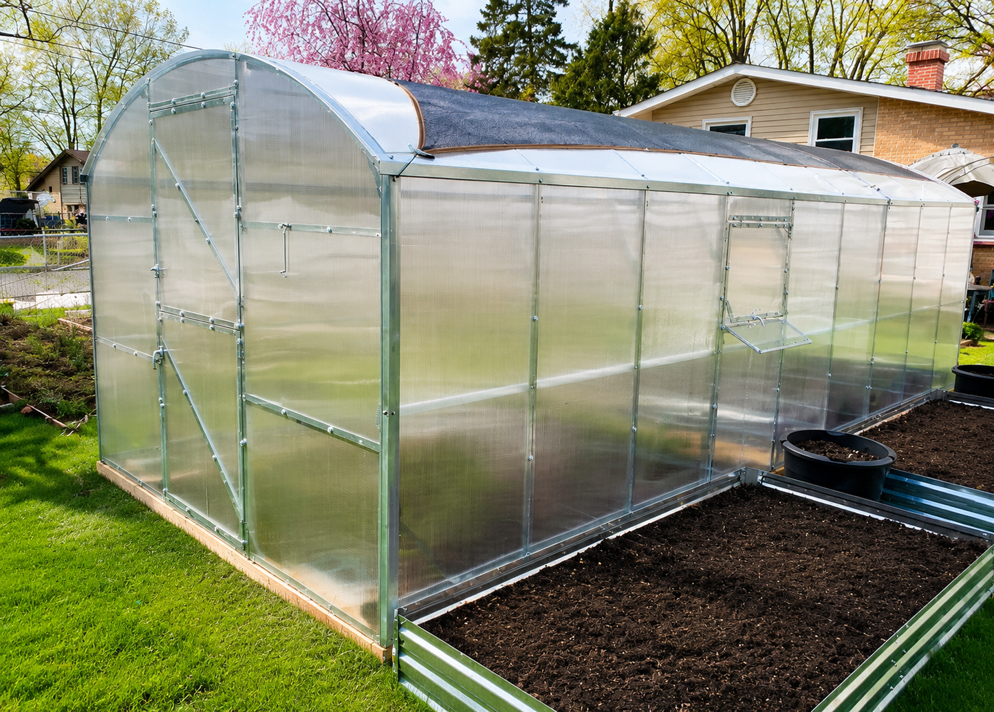 MAGNOLIA REINFORCED Straight Walls Polycarbonate Greenhouse