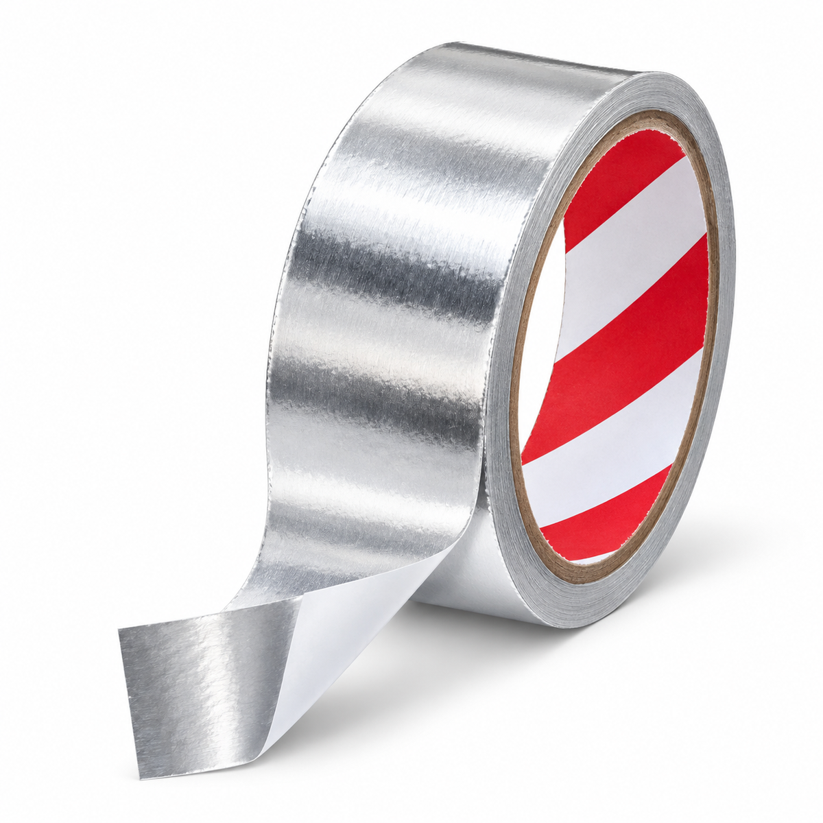 Waterproof aluminum foil tape with reflective silver surface and adhesive backing, ideal for sealing double-wall polycarbonate panels and greenhouse joints.