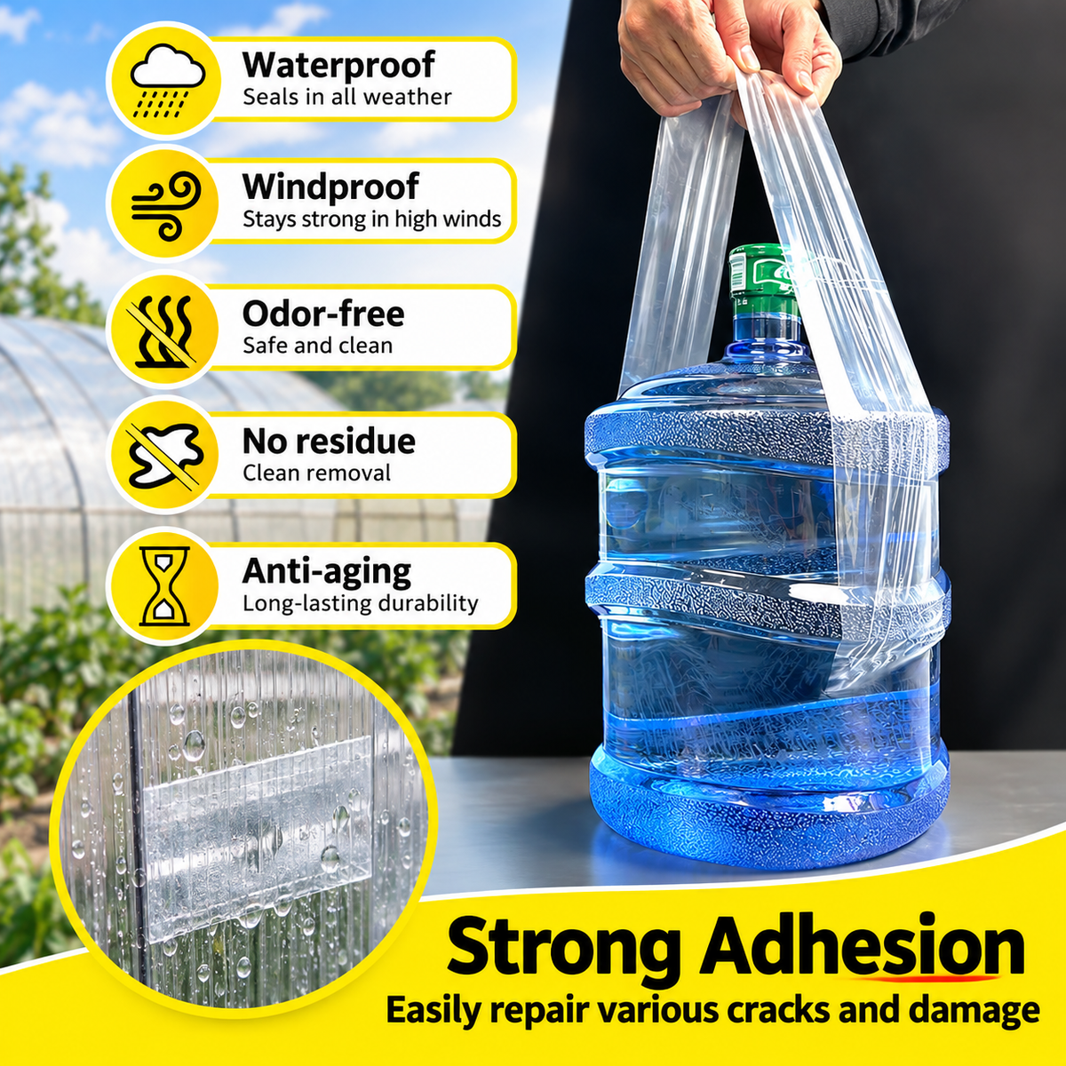 greenhouse-polycarbonate-repair-tape-strong-adhesion-waterproof